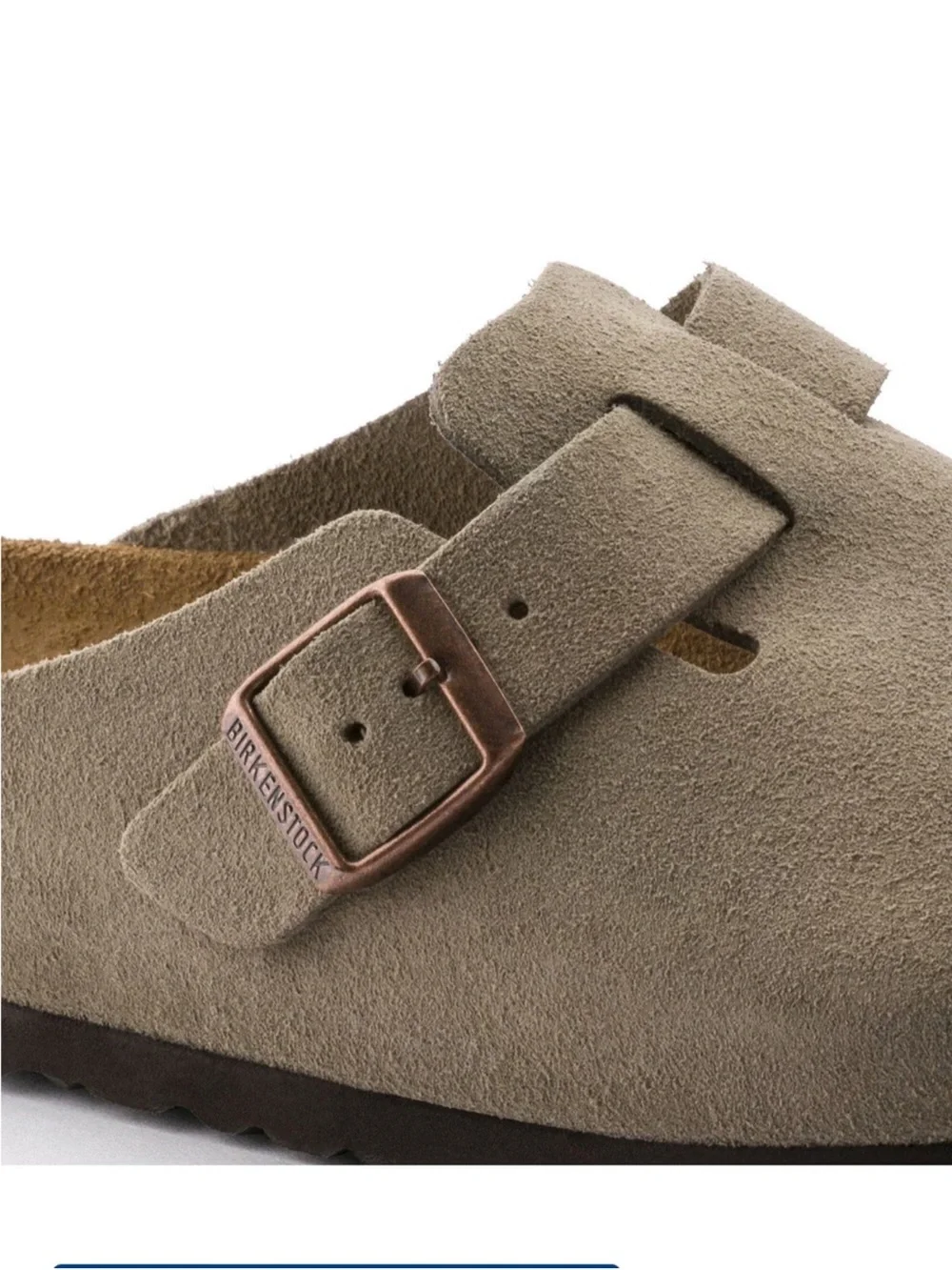 Birkenstock Boston Soft Footbed Suede Leather Clogs Taupe Shoes Size EU42